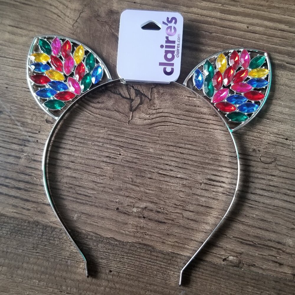 Claire's Jewelled Cat Ears Head Bandeau Hair Accessory